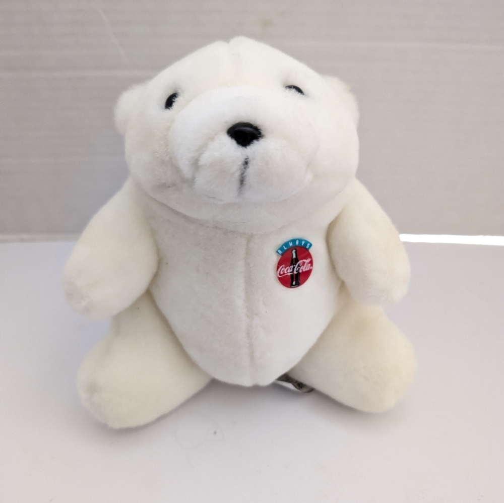 1993 VTG  Coca Cola Plush Polar Bear Stuffed Animal Coke Cola Promo Ad